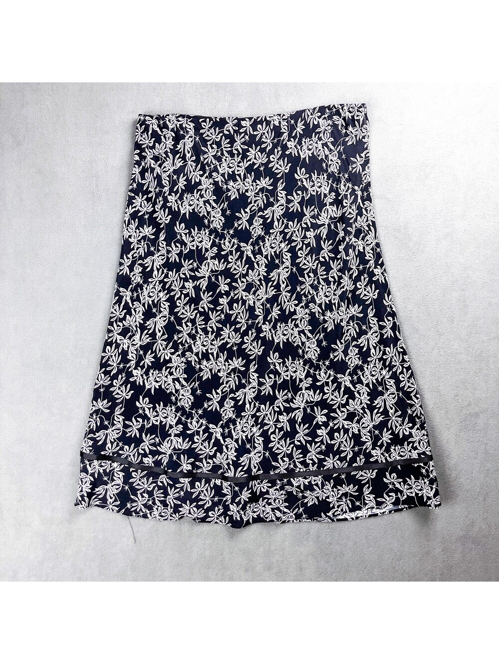 90's Floral Print Flowy Midi Skirt